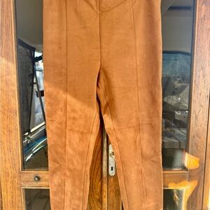 LOFT Warm Brown Ultrasuede Pants Size L